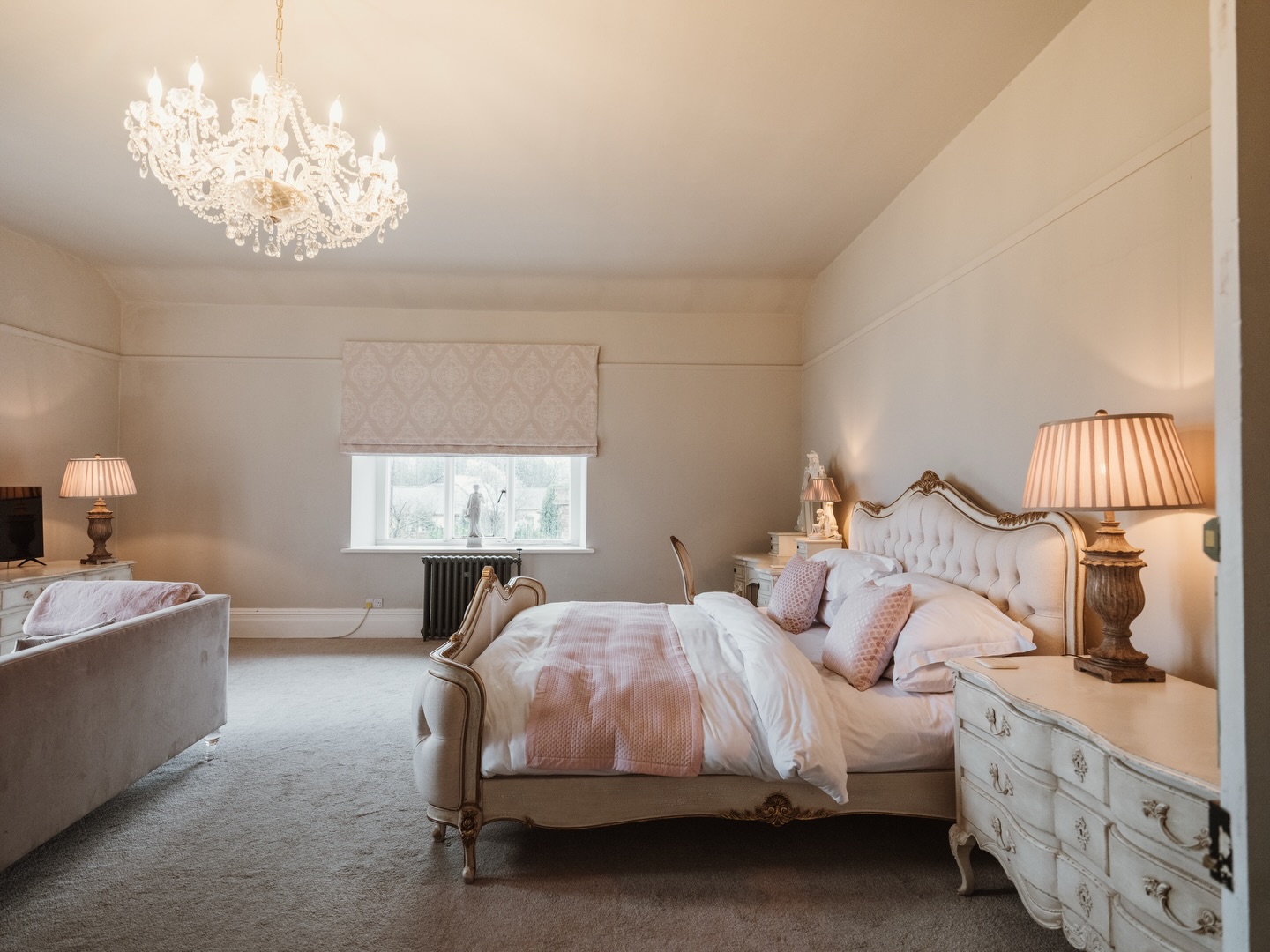 A luxurious guest bedroom