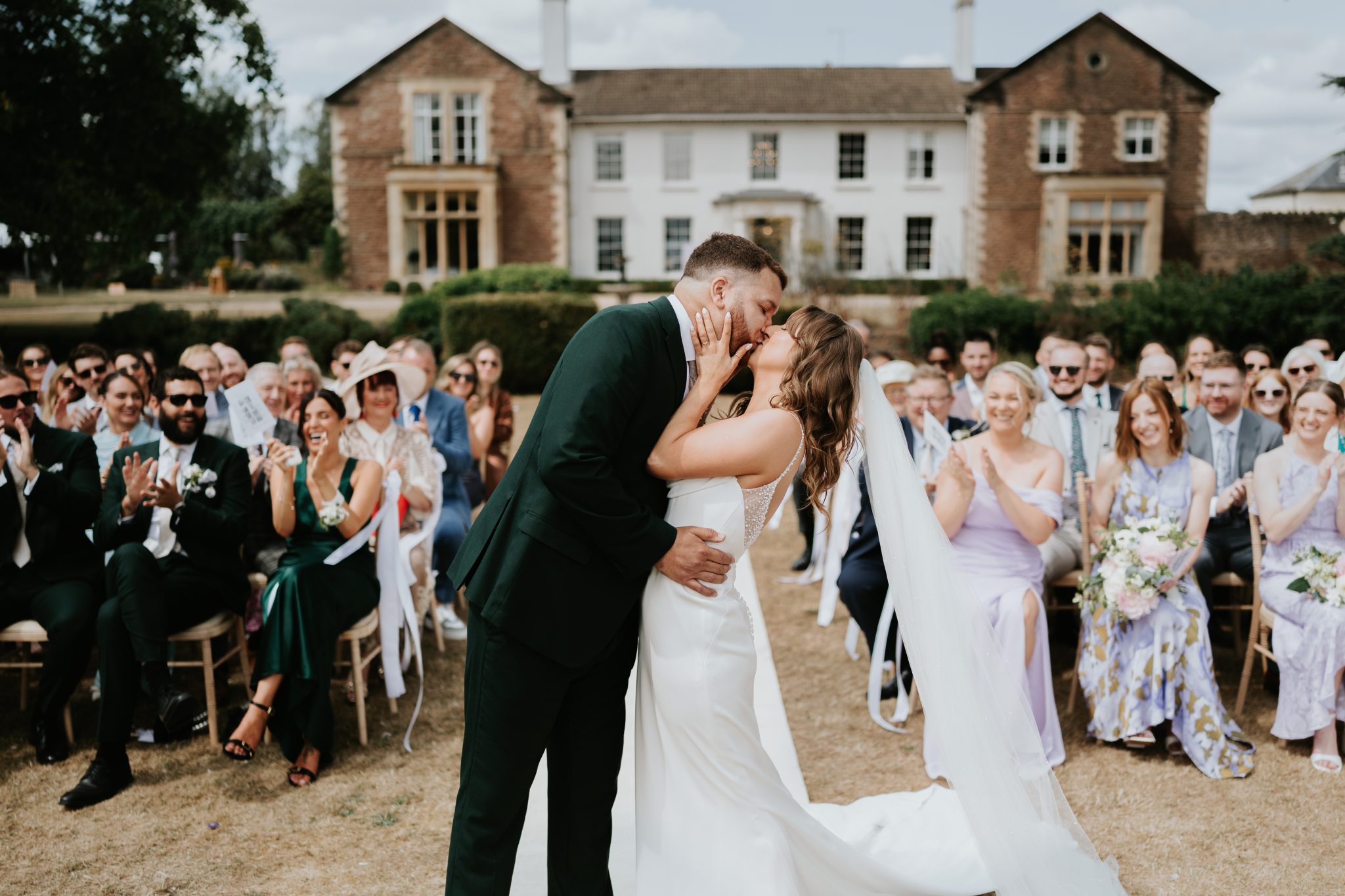 A couple at sunset at Glewstone Court