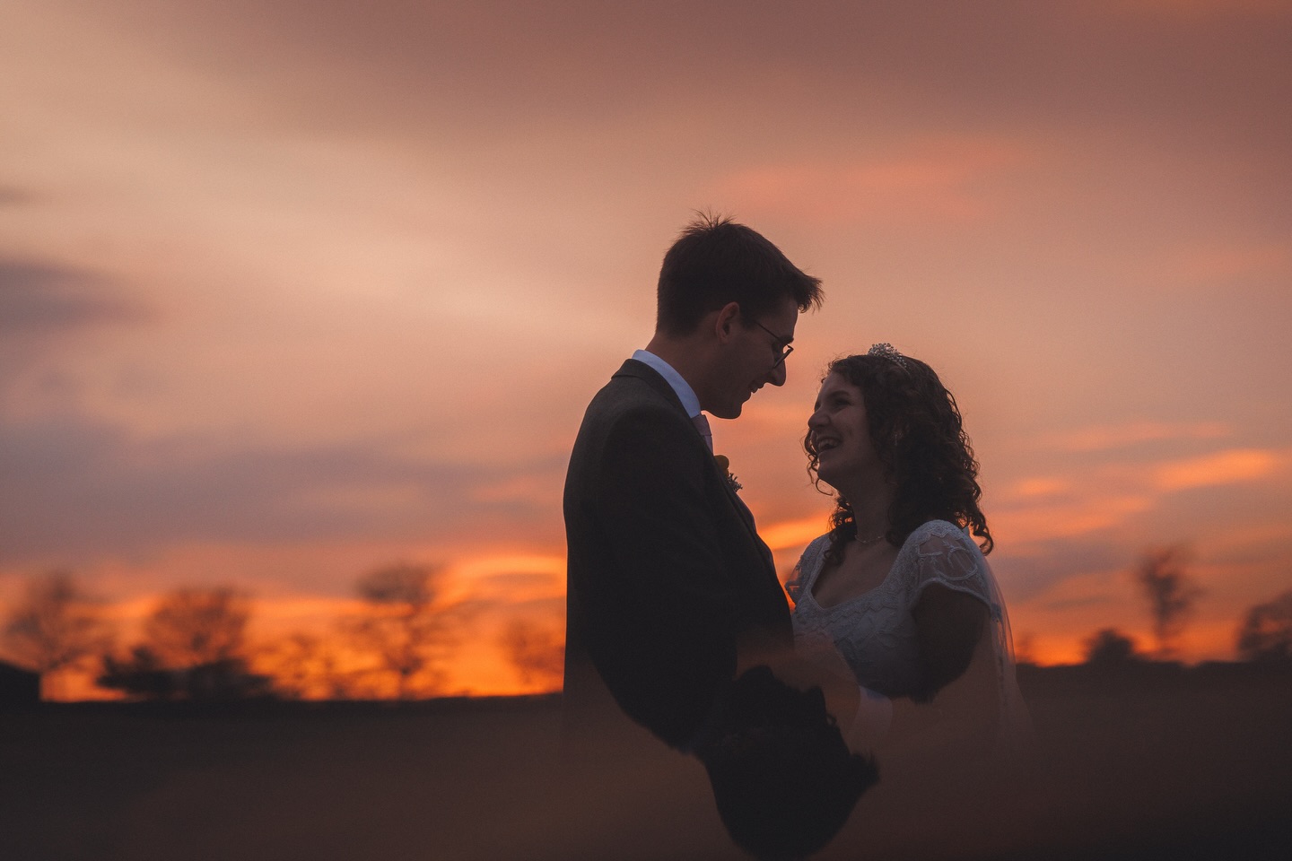 A couple at sunset